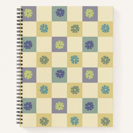 Carnet Chèques de fleurs de violet jaune (Devant)
