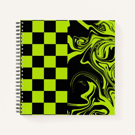Carnet Chèques et permules - Lime vert et noir (Devant)