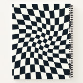 Carnet Chèques noires et blanches rétro déformées À damie (Dos)