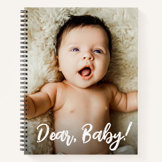Carnet Cher bébé notes pour bébé Photo personnalisée pers (Devant)