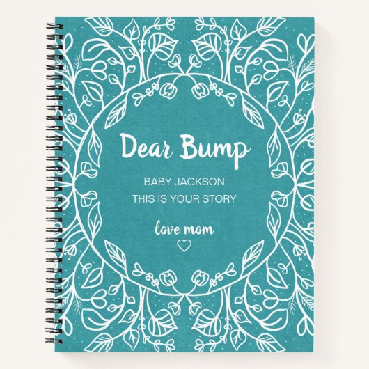 Carnet Cher Bump Floral Pregnancy KeepsJournal (Devant)