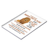 Carnet Cher gendre, je ne t'ai pas donné le don de la vie (Côté gauche)