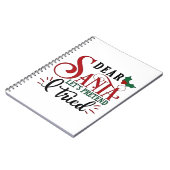 Carnet Cher Père Noël, faisons comme si j'avais essayé (Côté gauche)