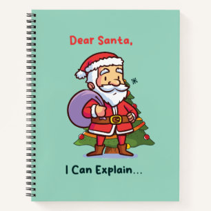 Carnet Cher Père Noël, Je peux expliquer - Drôle de Noël