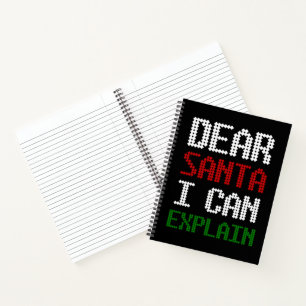 Carnet Cher Père Noël, je peux expliquer une lettre amusa