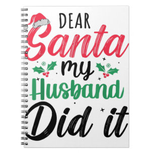 Carnet Cher Père Noël Mon Mari L'A Fait Drôle Famille Chr