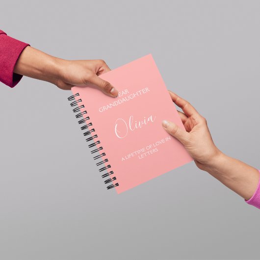 Carnet Chère petite-fille : Une vie d'amour dans les lett