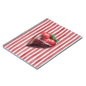 Carnet Chéri Chocolat Fraise Rayures Rouges Blanches (Côté gauche)