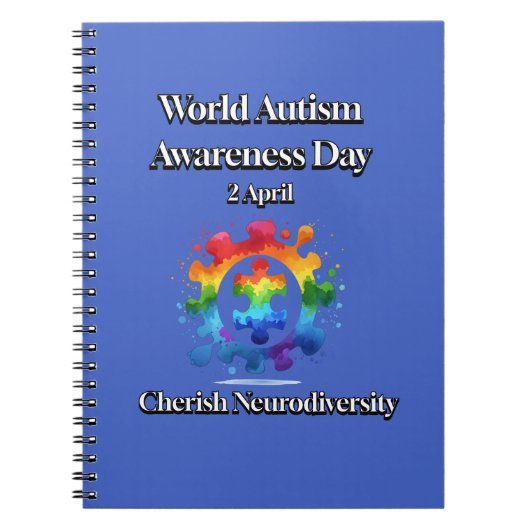 Carnet Cherish Neurodiversity. Sensibilisation sur l'auti (Devant)