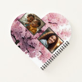Carnet Cherry Blossom Four Photo Heart (Dos)