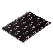 Carnet Cherry Blossom - Motif noir (Côté gauche)