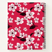 CARNET CHERRY BLOSSOM - SAKURA (ROUGE) (Dos)