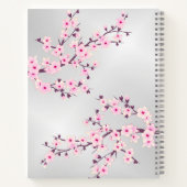 Carnet Cherry Blossoms Pink Silver Ajouter Nom Et Année (Dos)