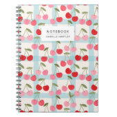 Carnet Cherry Gingham Check Pattern in Red and Pink (Devant)