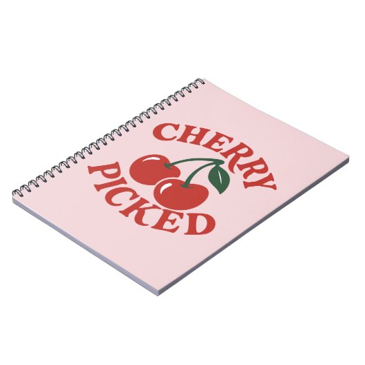 Carnet Cherry Picted Fruit Retro tendance rose (Côté gauche)