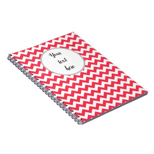 Carnet Cherry Red Chevron Zigzag (Côté Droit)