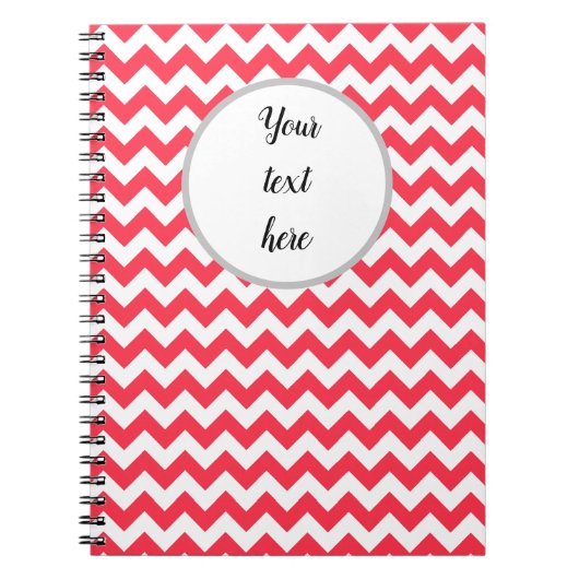 Carnet Cherry Red Chevron Zigzag (Devant)