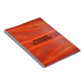Carnet Cherry Wood Custom Typography (Côté Droit)