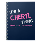 Carnet Chéryl chose que tu ne comprendrais pas (Devant)