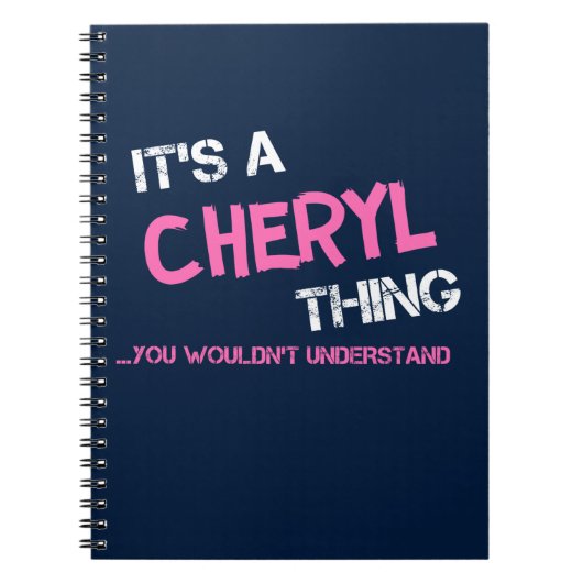 Carnet Chéryl chose que tu ne comprendrais pas (Devant)