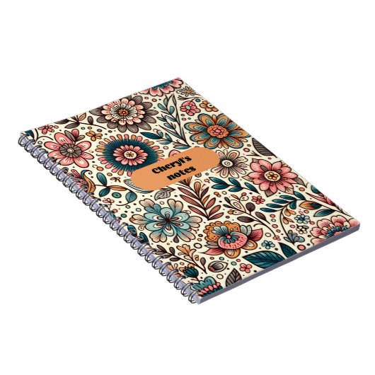 Carnet Cheryl's Notes Floral (Côté Droit)