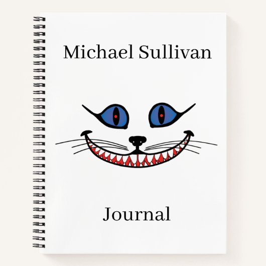 Carnet Cheshire Cat Smile  PERSONALIZE (Devant)