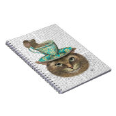 Carnet Cheshire Chat avec Coupe sur la tête (Côté Droit)