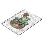 Carnet Cheshire Chat avec Coupe sur la tête (Côté gauche)