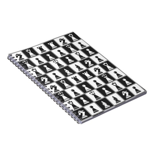Carnet Chess Pieces Design Spiral Notebook (Côté Droit)