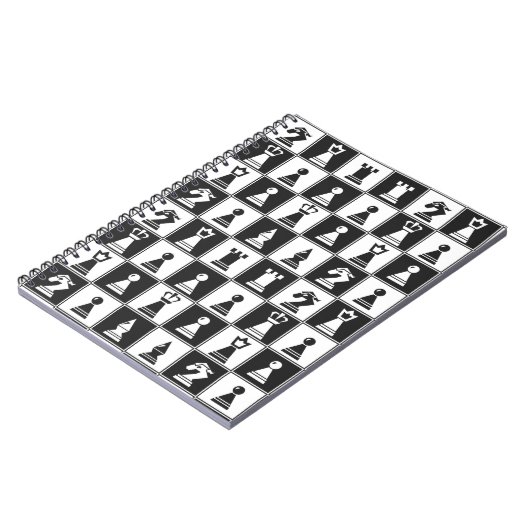 Carnet Chess Pieces Design Spiral Notebook (Côté gauche)