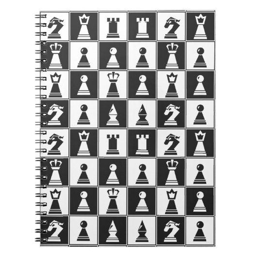 Carnet Chess Pieces Design Spiral Notebook (Devant)