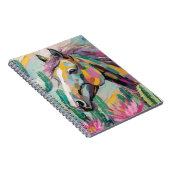 Carnet Cheval Abstrait moderne et succulents (Côté Droit)