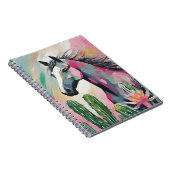 Carnet Cheval Abstrait moderne et succulents (Côté Droit)