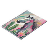 Carnet Cheval Abstrait moderne et succulents (Côté gauche)