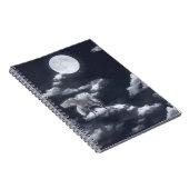 Carnet Cheval ailé blanc : ciel au clair de lune. (Côté Droit)