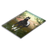 Carnet Cheval Appaloosa Noir en Course (Côté gauche)