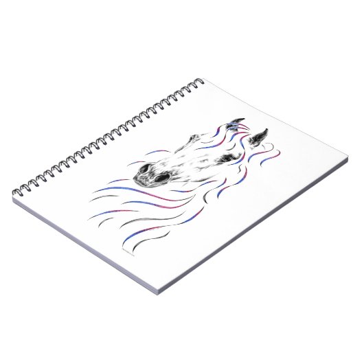 Carnet Cheval arabe élégant (Côté gauche)