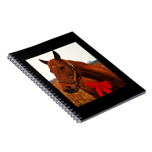 Carnet Cheval avec Bow rouge (Côté Droit)