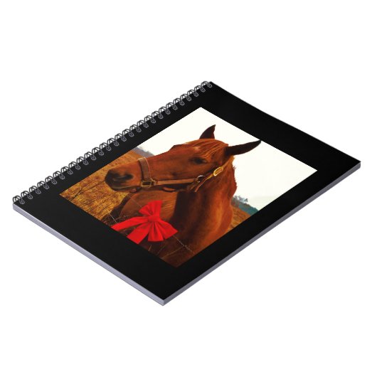 Carnet Cheval avec Bow rouge (Côté gauche)