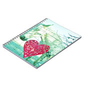 Carnet Cheval Blanc Coeur Rouge Saint Valentin (Côté gauche)