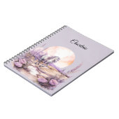Carnet Cheval blanc de Lavande romantique (Côté gauche)