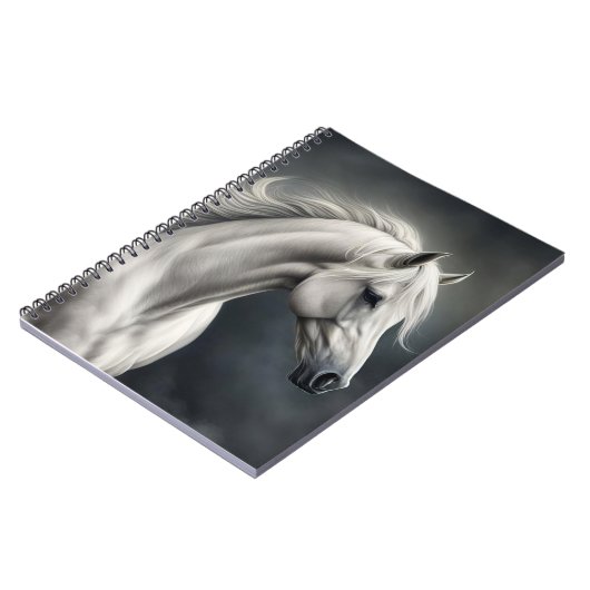 Carnet Cheval Blanc Flower Mane (Côté gauche)