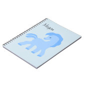 Carnet Cheval Bleu de Dessin Animé Mignon (Côté gauche)