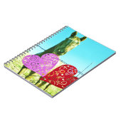 Carnet Cheval blond et Coeurs rose et rouge (Côté gauche)