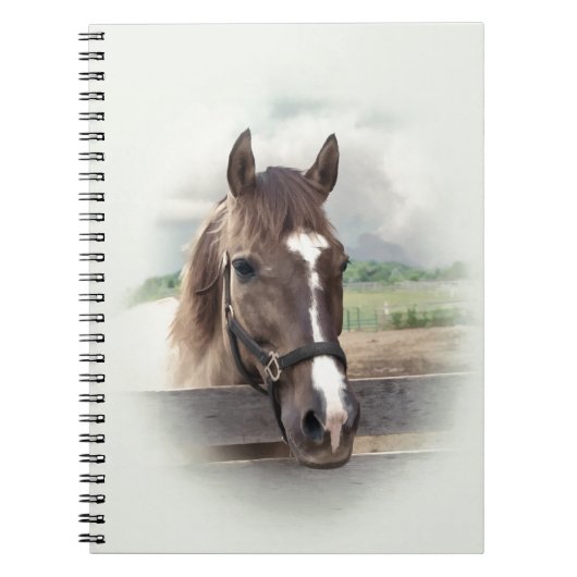 Carnet Cheval Brown avec le frein (Devant)