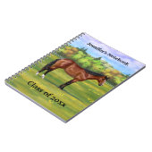 Carnet Cheval Brown Bay Quarter (Côté gauche)