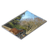 Carnet Cheval Brown contre une clôture (Côté gauche)