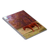 Carnet Cheval Brown dans un champ d'herbe (Côté Droit)