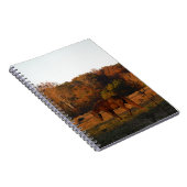 Carnet Cheval Brown rouge, bois d'automne. (Côté Droit)