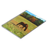 Carnet Cheval Brown rouge dans les arbres d'automne (Côté gauche)